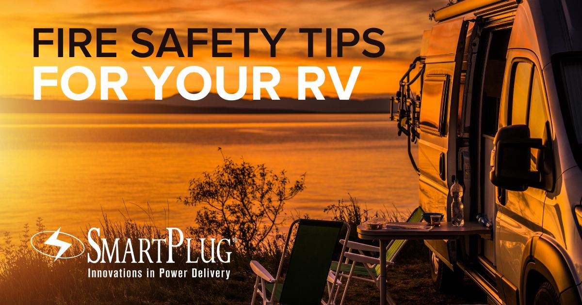 RV and orange sky