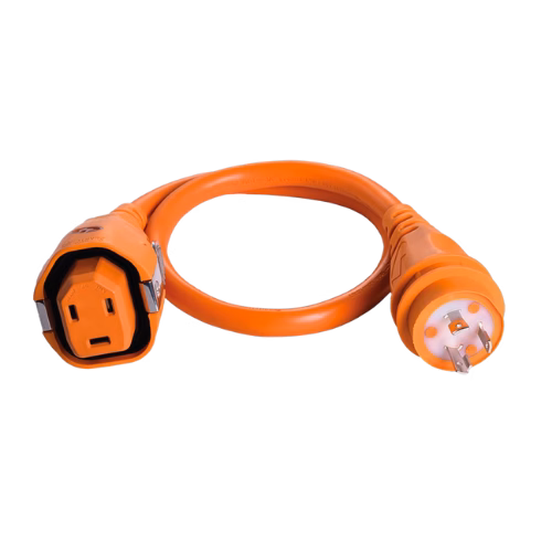 30A FEMALE CONNECTOR TO 30A TWIST-TYPE MALE CONNECTOR